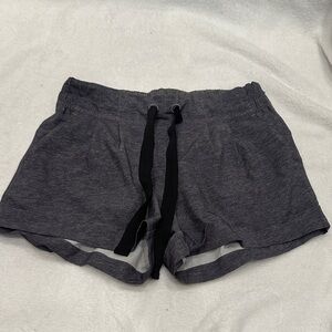 lululemon athletica Charcoal Shorts with Black Tie